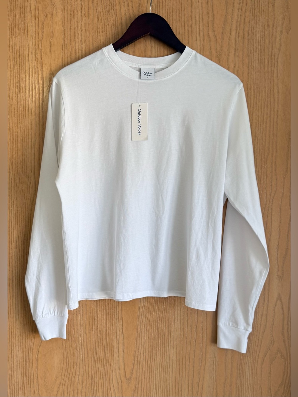 Outdoor Voices | Women’s Small | White Everyday Longsleeve Crew Shirt Cotton NWT